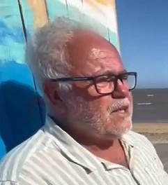 Tony Francis looking thoughtfully towards the coast