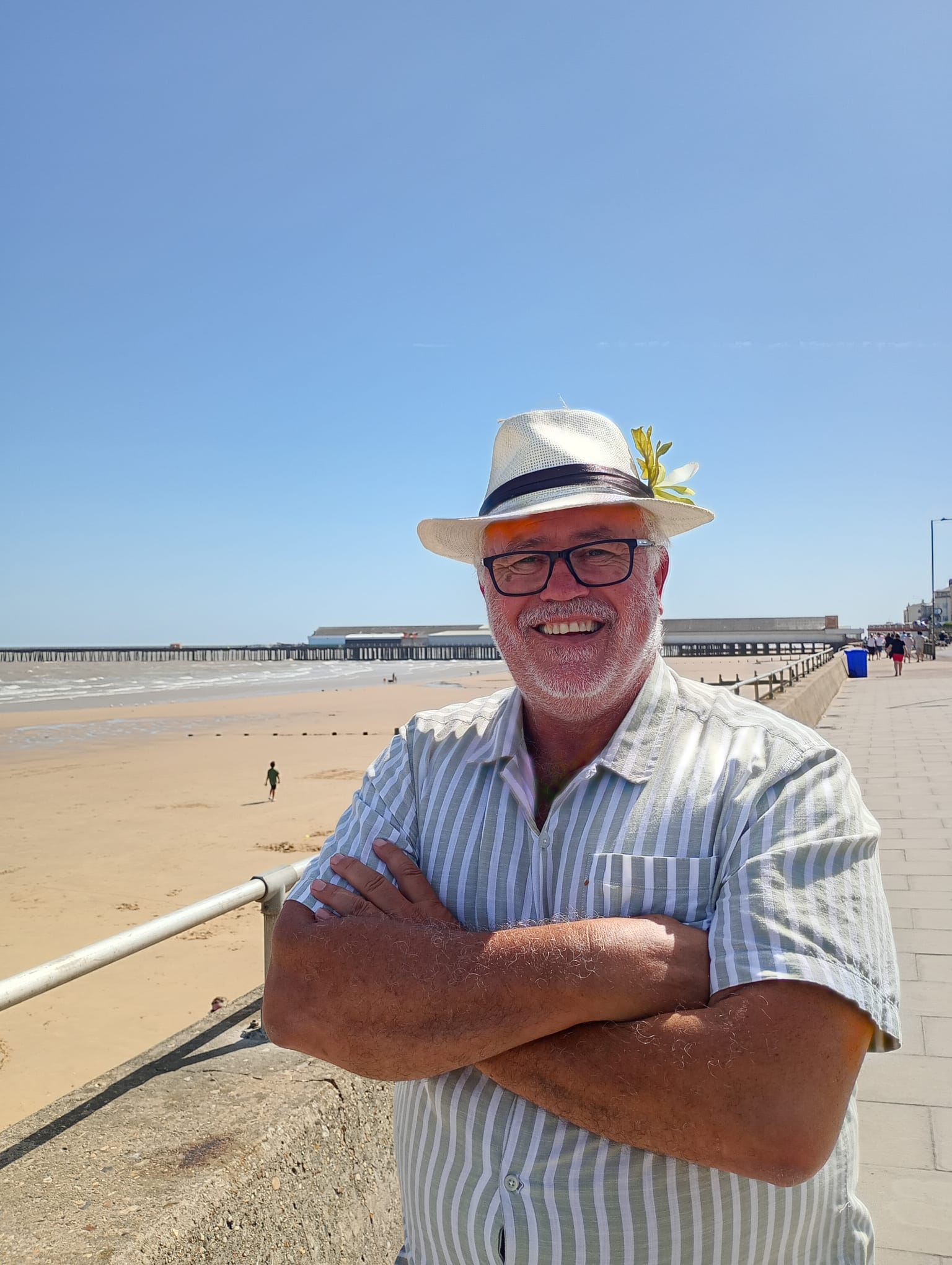 Tony Francis on the seafront